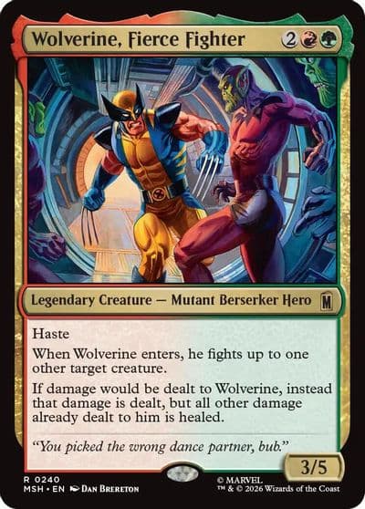 Wolverine Fierce Fighter Marvel Super Heroes Magic card