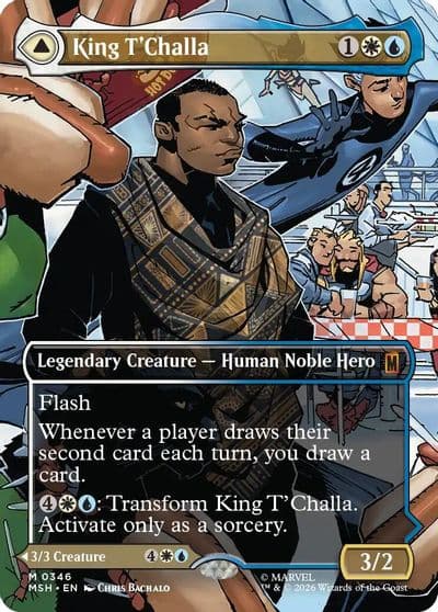 King TChalla Borderless 0346 Marvel Super Heroes Magic card