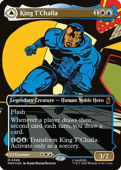King TChalla Borderless 0399 Marvel Super Heroes Magic card