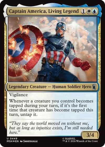 Captain America Living Legend Surge Foil Marvel Super Heroes Magic card
