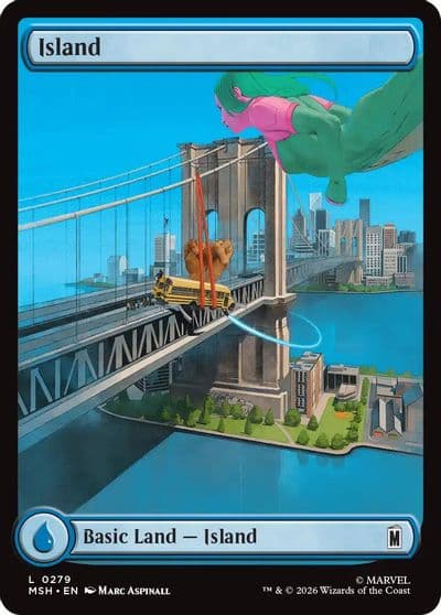 Island 0279 Marvel Super Heroes Magic card