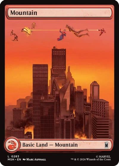 Mountain 0283 Marvel Super Heroes Magic card