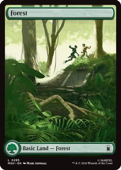 Forest 0285 Marvel Super Heroes Magic card