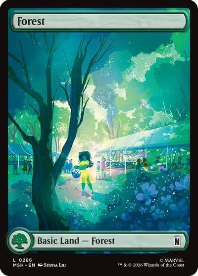 Forest 0286 Marvel Super Heroes Magic card