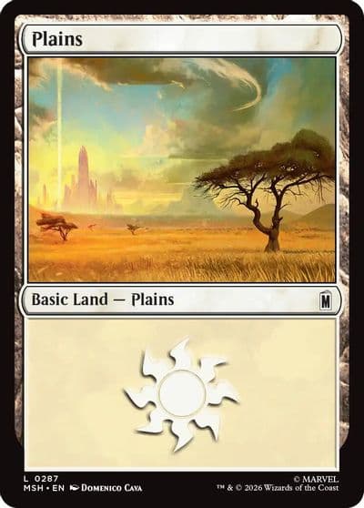 Plains 0287 Marvel Super Heroes Magic card