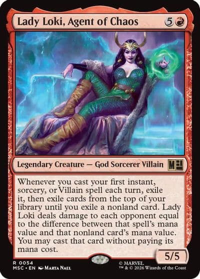 Lady Loki Agent of Chaos Commander: Marvel Super Heroes Magic card