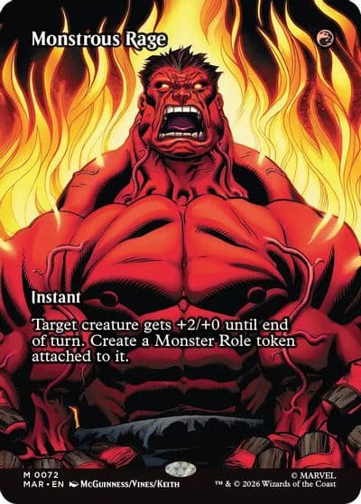Monstrous Rage Borderless Marvel Universe Eternal-Legal Magic card