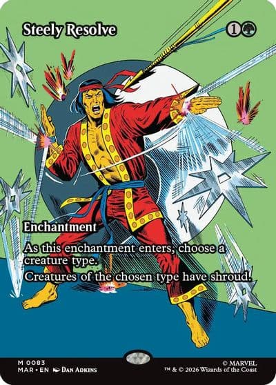 Steely Resolve Borderless Marvel Universe Eternal-Legal Magic card