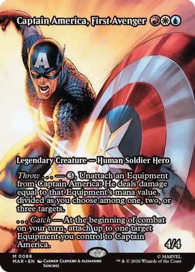Captain America First Avenger Borderless Marvel Universe Eternal-Legal Magic card