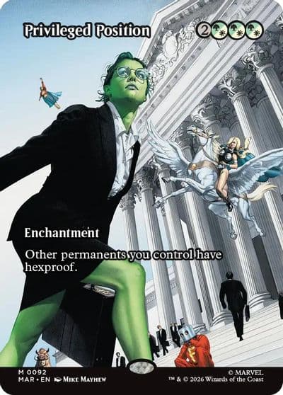Privileged Position Borderless Marvel Universe Eternal-Legal Magic card