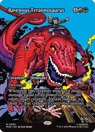 Ravenous Tyrannosaurus Borderless Marvel Universe Eternal-Legal Magic card