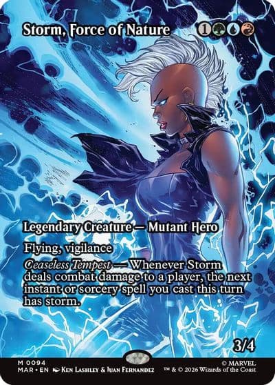 Storm Force of Nature Borderless Marvel Universe Eternal-Legal Magic card