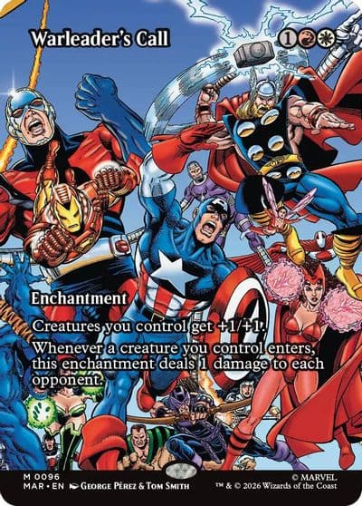 Warleaders Call Borderless Marvel Universe Eternal-Legal Magic card
