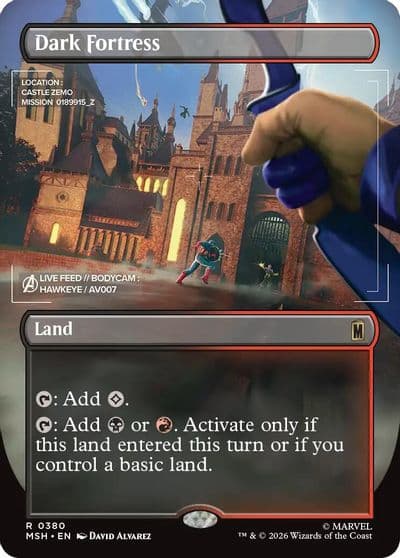 Dark Fortress Borderless Marvel Super Heroes Magic card