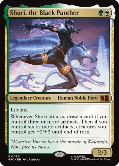 Shuri the Black Panther Surge Foil Commander: Marvel Super Heroes Magic card