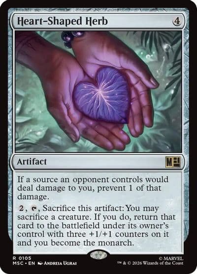 Heart Shaped Herb Surge Foil Commander: Marvel Super Heroes Magic card