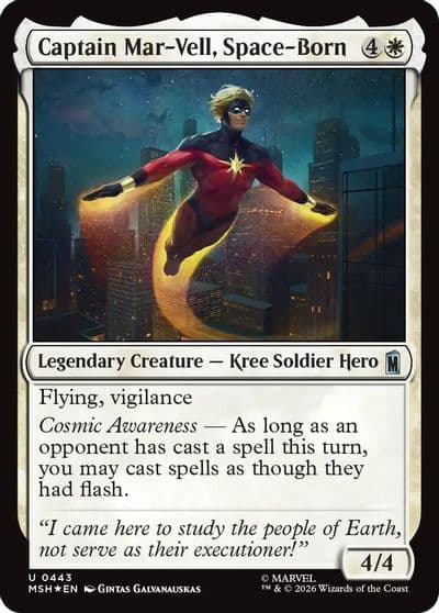 Captain Mar Vell Space Born Surge Foil Marvel Super Heroes Magic card