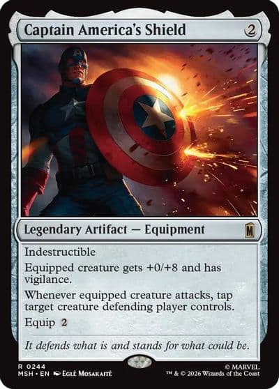 Captain Americas Shield Marvel Super Heroes Magic card