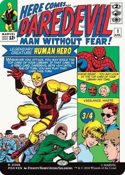 Daredevil Man Without Fear Borderless 0398 Marvel Super Heroes Magic card