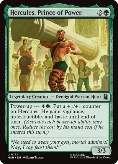 Hercules Prince of Power Marvel Super Heroes Magic card
