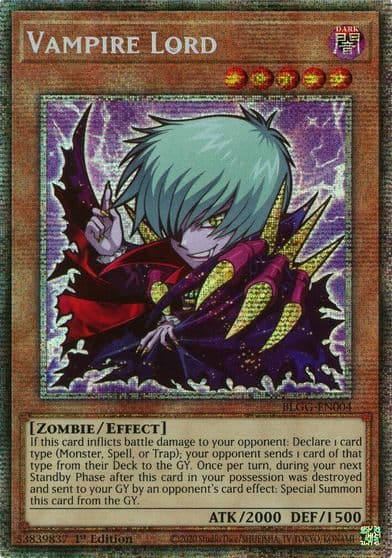 Vampire Lord Starlight Rare Battles of Legend: Glorious Gallery Yu-Gi-Oh! card