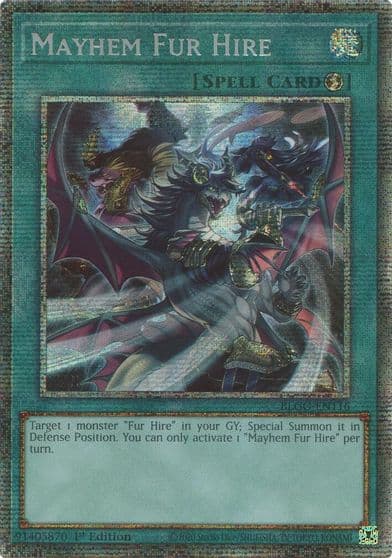 Mayhem Fur Hire Starlight Rare Battles of Legend: Glorious Gallery Yu-Gi-Oh! card