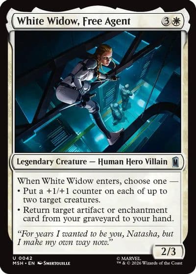 White Widow Free Agent Marvel Super Heroes Magic card