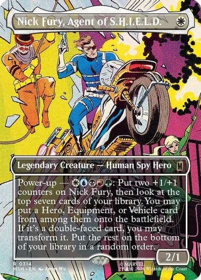 Nick Fury Agent of SHIELD Borderless 0314 Marvel Super Heroes Magic card