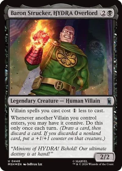 Baron Strucker HYDRA Overlord Surge Foil Marvel Super Heroes Magic card