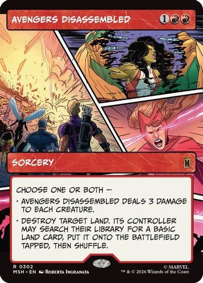 Avengers Disassembled Borderless Marvel Super Heroes Magic card