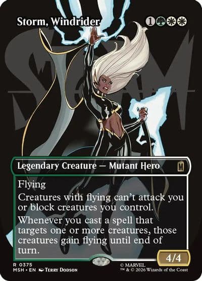 Storm Windrider Borderless Marvel Super Heroes Magic card