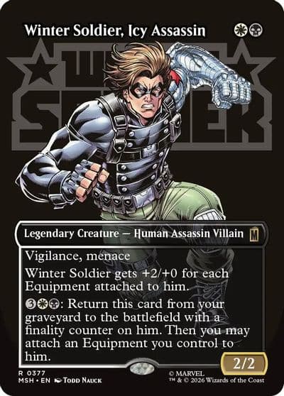 Winter Soldier Icy Assassin Borderless Marvel Super Heroes Magic card
