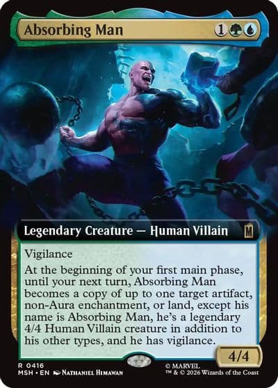Absorbing Man Extended Art Marvel Super Heroes Magic card