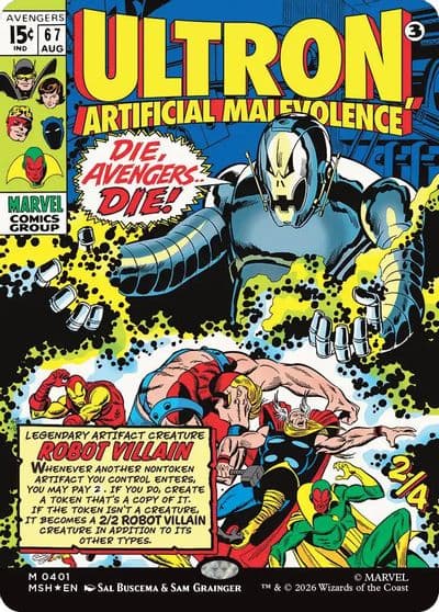 Ultron Artificial Malevolence Borderless 0401 Marvel Super Heroes Magic card