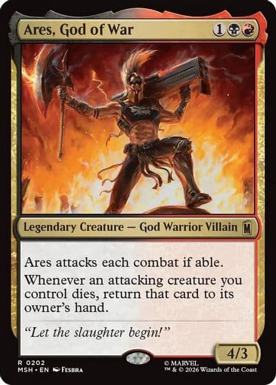Ares God of War Marvel Super Heroes Magic card