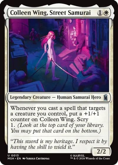 Colleen Wing Street Samurai Marvel Super Heroes Magic card
