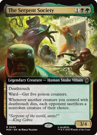 The Serpent Society Extended Art Marvel Super Heroes Magic card