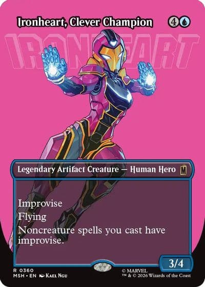 Ironheart Clever Champion Borderless Marvel Super Heroes Magic card