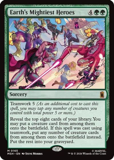 Earths Mightiest Heroes Marvel Super Heroes Magic card