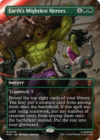 Earths Mightiest Heroes Borderless Marvel Super Heroes Magic card
