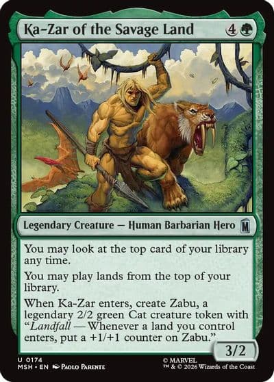 Ka Zar of the Savage Land Marvel Super Heroes Magic card