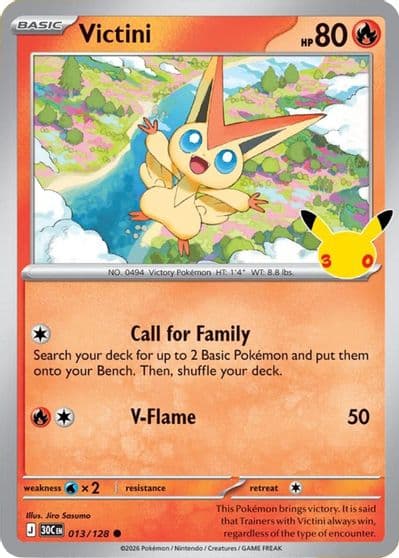 Victini ME: 30th Celebration Pokemon card