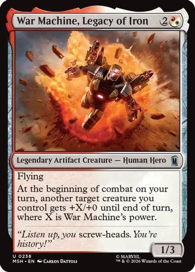 War Machine Legacy of Iron Marvel Super Heroes Magic card