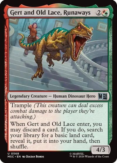 Gert and Old Lace Runaways Commander: Marvel Super Heroes Magic card