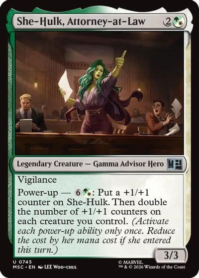 She Hulk Attorney at Law Commander: Marvel Super Heroes Magic card