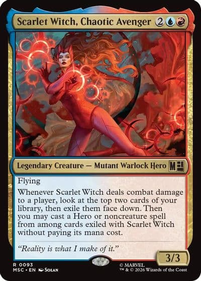 Scarlet Witch Chaotic Avenger Commander: Marvel Super Heroes Magic card
