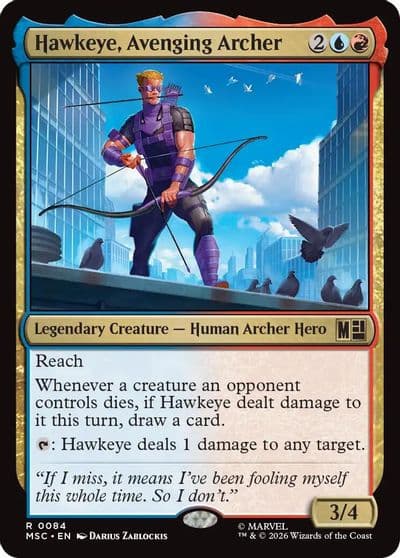 Hawkeye Avenging Archer Surge Foil Commander: Marvel Super Heroes Magic card