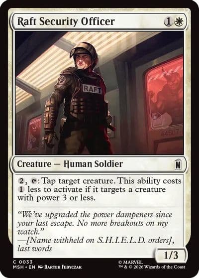 Raft Security Officer Marvel Super Heroes Magic card