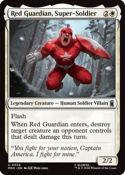 Red Guardian Super Soldier Marvel Super Heroes Magic card