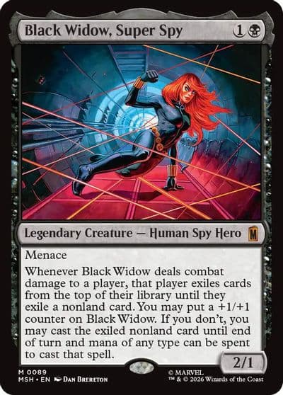 Black Widow Super Spy Marvel Super Heroes Magic card